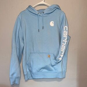 Carhartt Sky Blue Hoodie with Logo